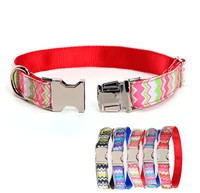 atuban durable personalized dog collar metal buckle zinc alloy d ring cute designer adjustable for small medium large dogs