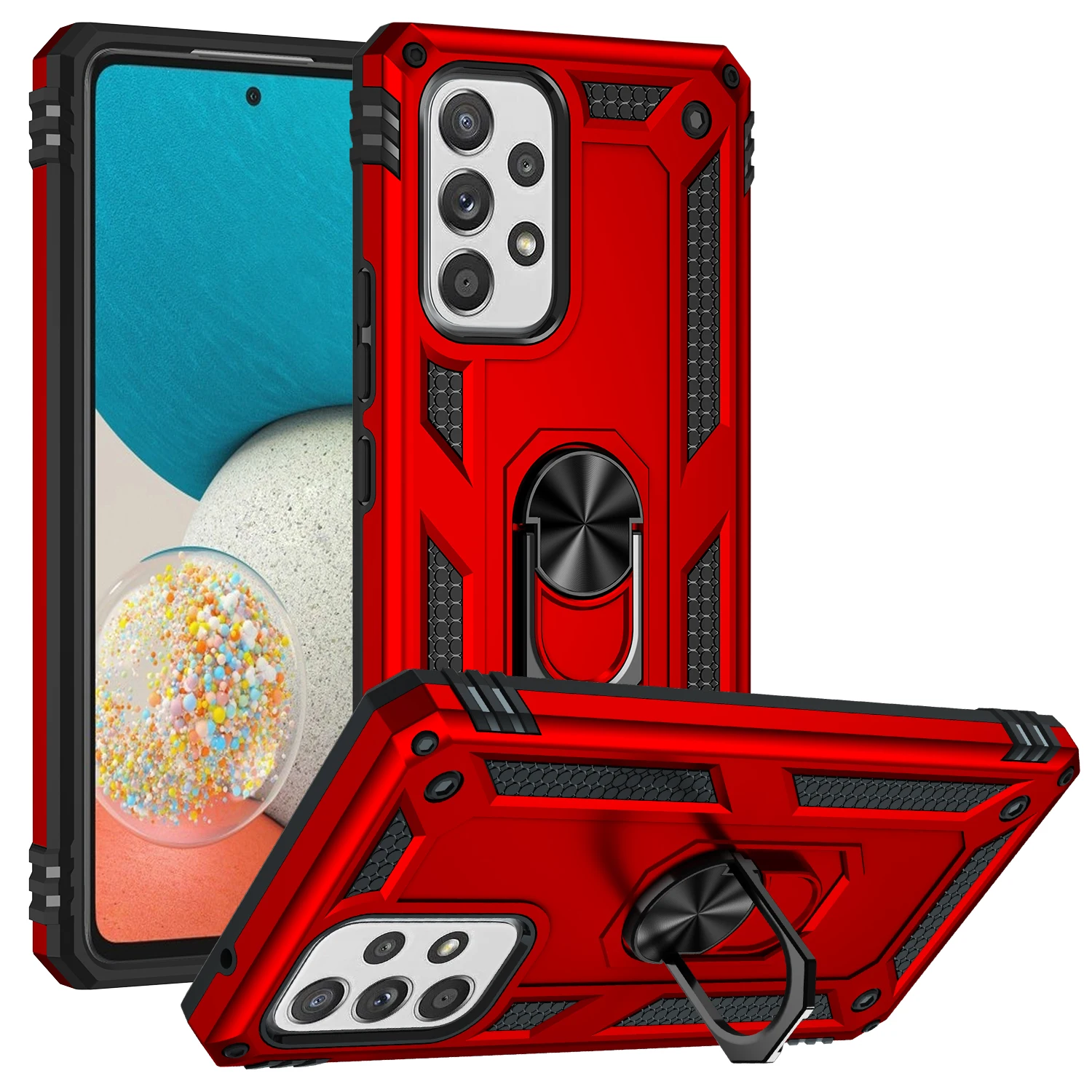 

For Samsung Galaxy A53 5G 2022 Case for Samsung A73 A33 A13 F52 5G A12 A22 A32 A52 A72 S22 Ultra S21 Plus Armor Case Ring Holder