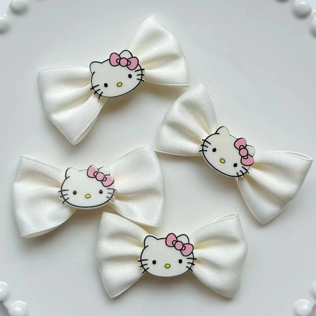 2 шт. бежевые аксессуары с бантиком KT материалы ручной работы сделай сам тканевые