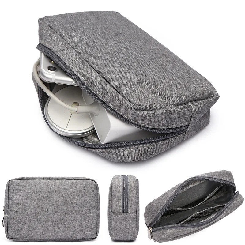 

Digital Portable Organizer Case for Headphones Travel Closet Storage Bag Zipper Accessories Charger Data Cable USB Bag