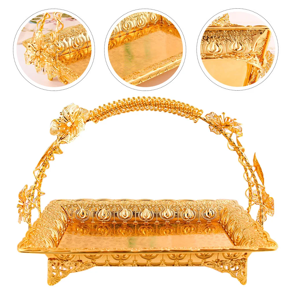 

Creative Exquisite Multi-use Fruit Tray Snack Basket Fruit Stand Metal Basket Snack Organizer For Countertop for Home
