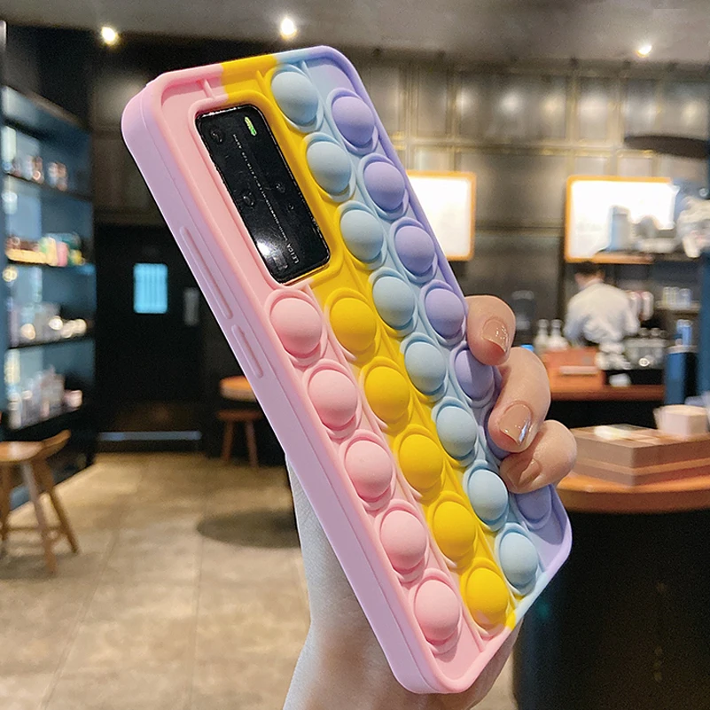 

Fashion Fidget Reliver Stress Case For Huawei P Smart Y9 Prime 2019 P30 Lite P40 Pro Mate 30 40 Nova 5T Honor 20 8X Antistress