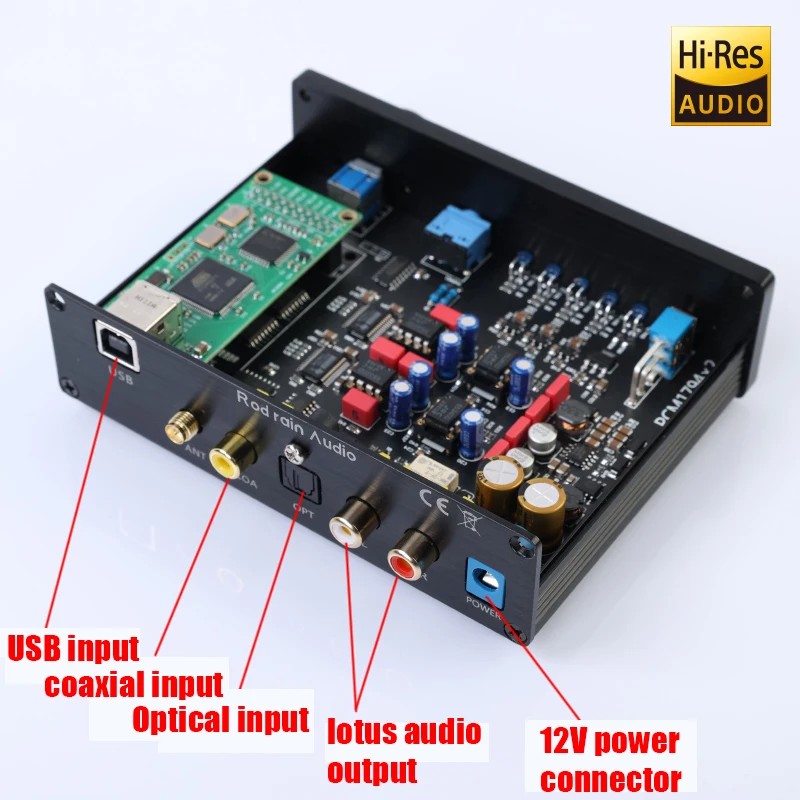 Двухканальный Hi-Fi звуковой декодер Rod Rain Audio Bluetooth 5 1 усилители для наушников ЦАП