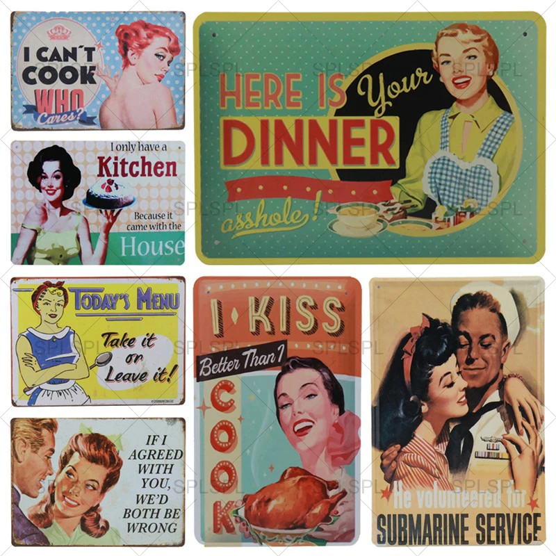 

Plaque Vintage Tin Sign Plate Bar Pub Art Poster Home Car Plates Retro Metal Clean Kitchen House Diner Wall Decoration
