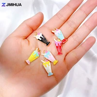 12pcslot 24 colors enamel ice cream charms for jewelry making earrings pendant necklaces bracelets diy handmade accessories