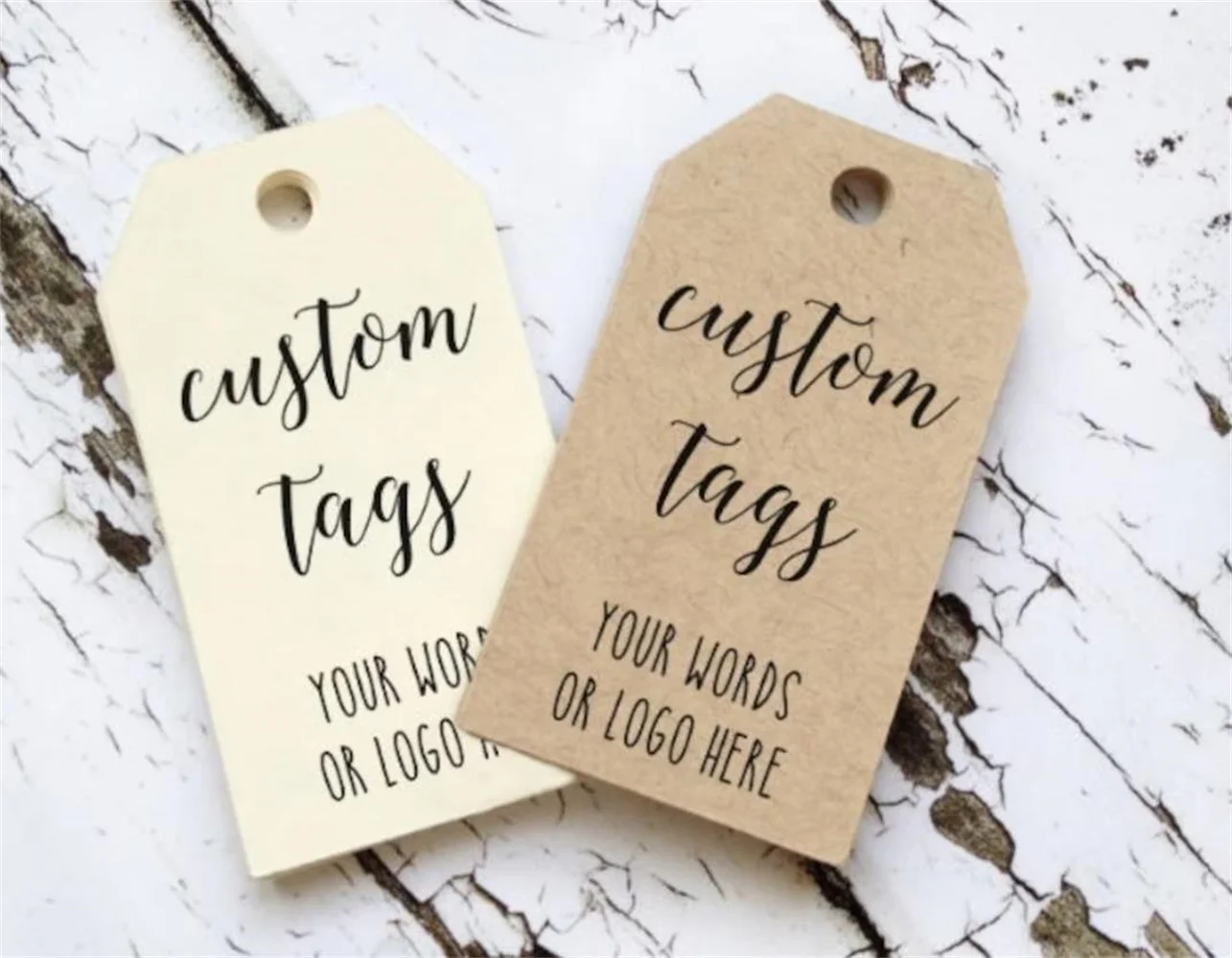 

50PCS custom tags with your words or logo, personalized wedding favor tag, gift tag, luggage tag, logo tag, product tag, favor