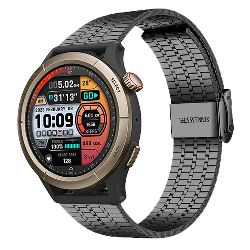 

Металлический ремешок для Amazfit Cheetah Pro, браслет для Amazfit GTR 4 3 2/GTR 2 LTE, amazfit GTS 4 2 mini, 20 мм 22 мм