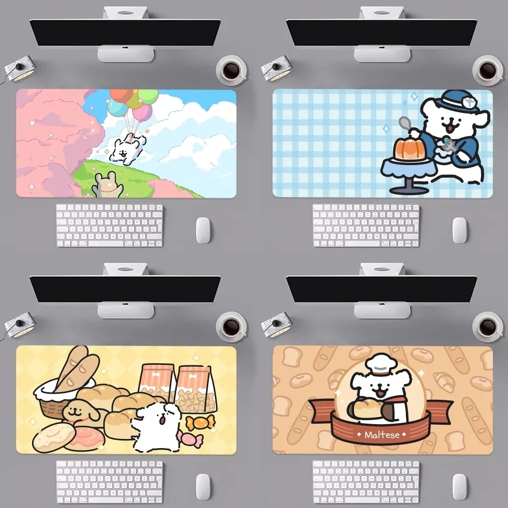 Милый коврик для мыши Line щенок Мальта игровой компьютера ноутбука аксессуары игр