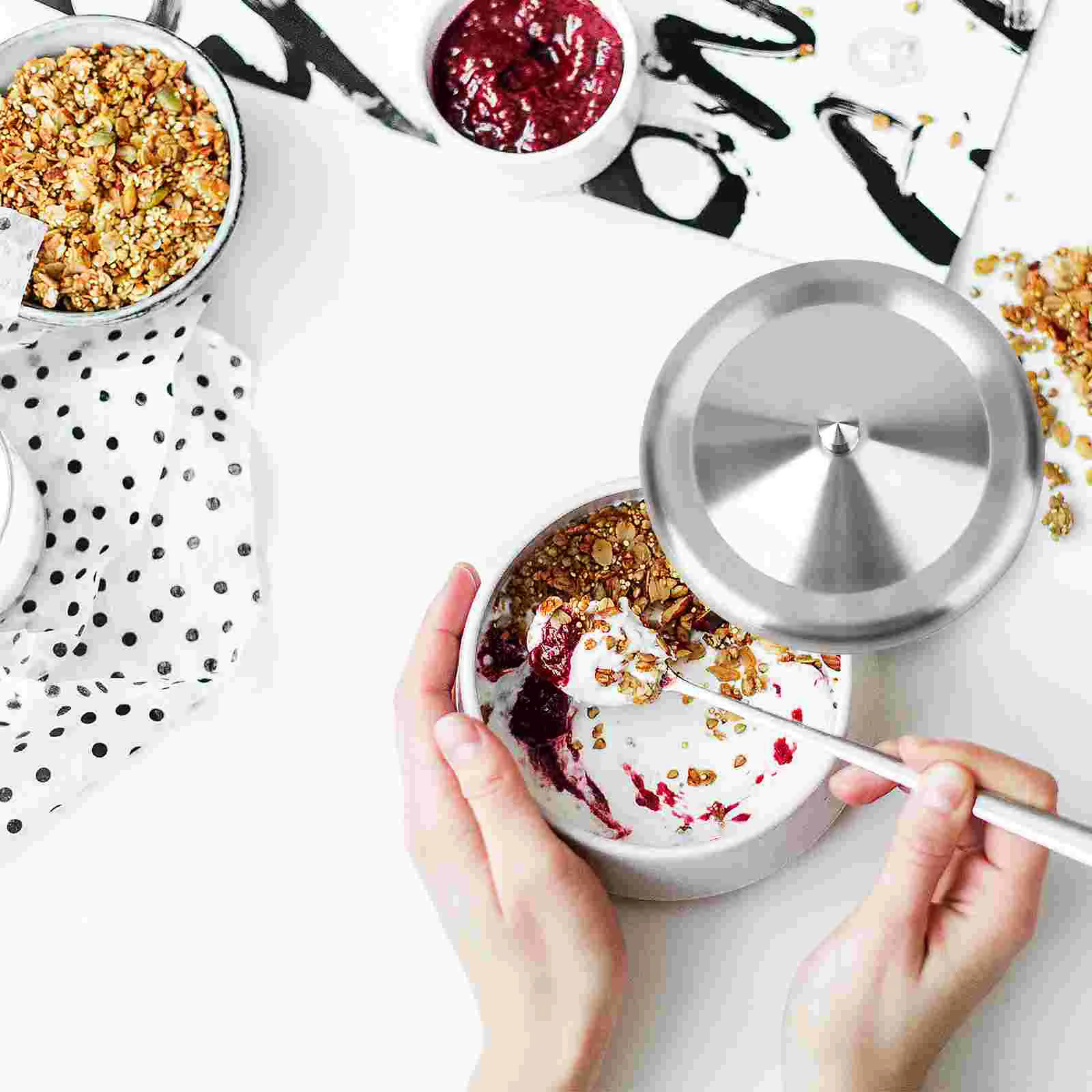 

Cup Cover Mug Lid Covers Lids Coffee Steel Drink Stainless Metal Tea Drinks Silicone Hot Cap Replacement Water Drinking Reusable