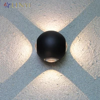 aluminum lamp led waterproof indoor outdoor 4w 12w led wall lamp adjustable surface mounted cube garden porch light wall light