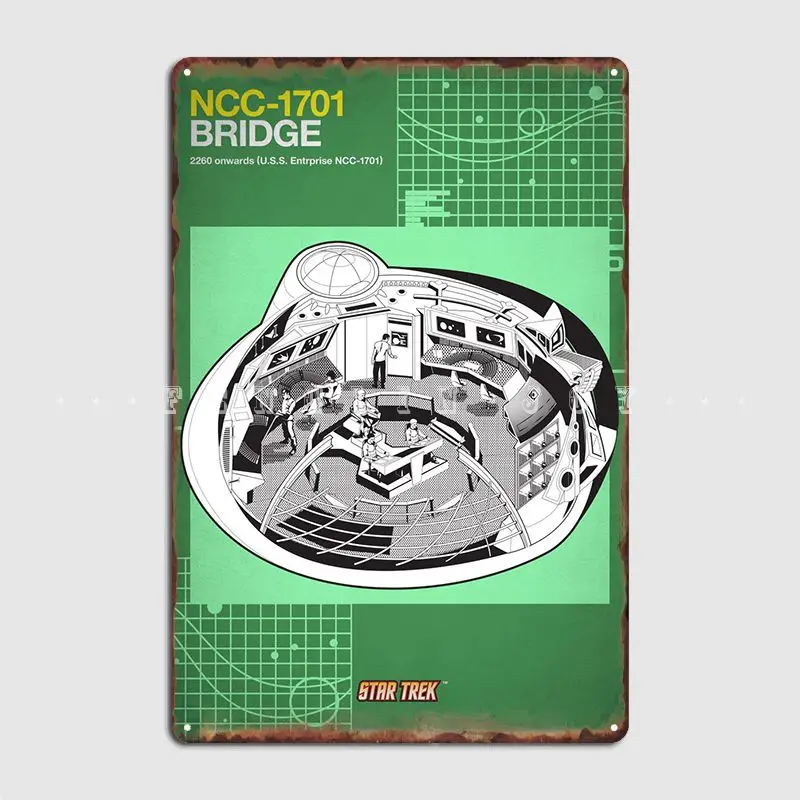 Ncc1701 мост металлический знак Клубная вечеринка гостиная Ретро Декор стен