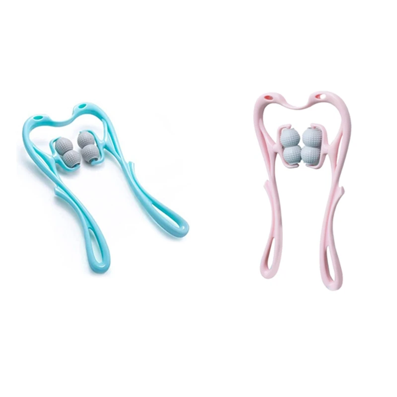 

Neck Massager,4 Ball Touching Shoulder Relaxer Handheld Self-Muscle Massage Light And Portable