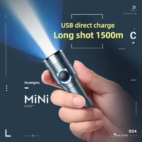 mini bright flashlight usb rechargeable led light rechargeable super bright torch waterproof for home outdoor camping