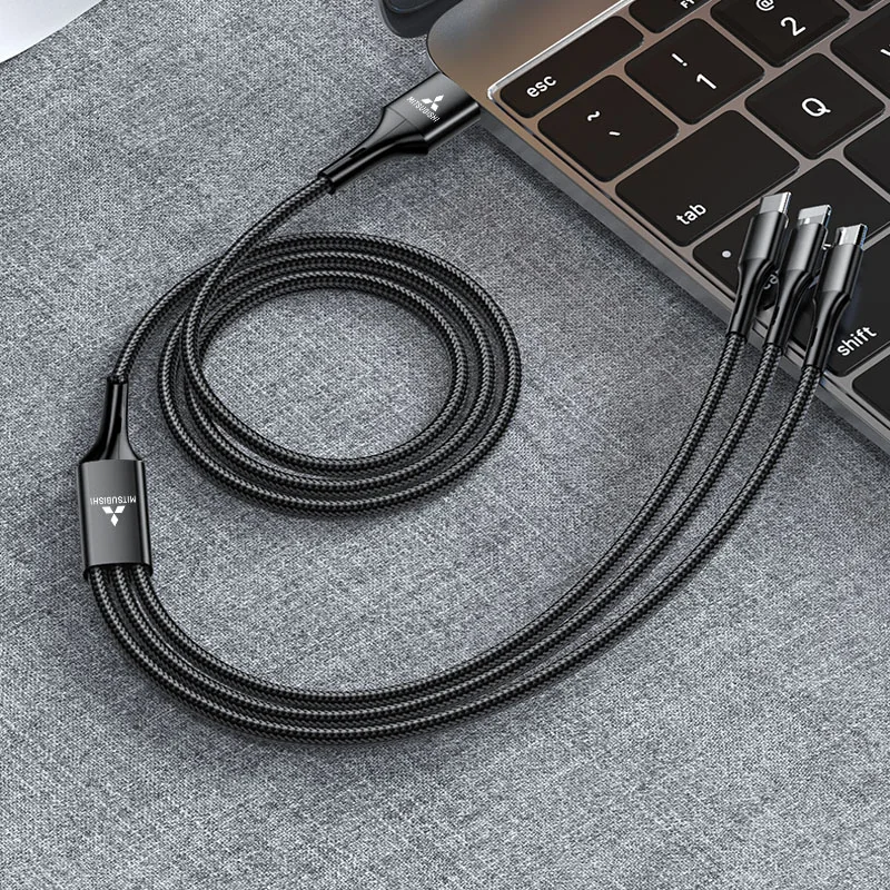 Автомобильный Стайлинг 1 17 м кабель для передачи данных 3 в быстрой зарядки Mitsubishi