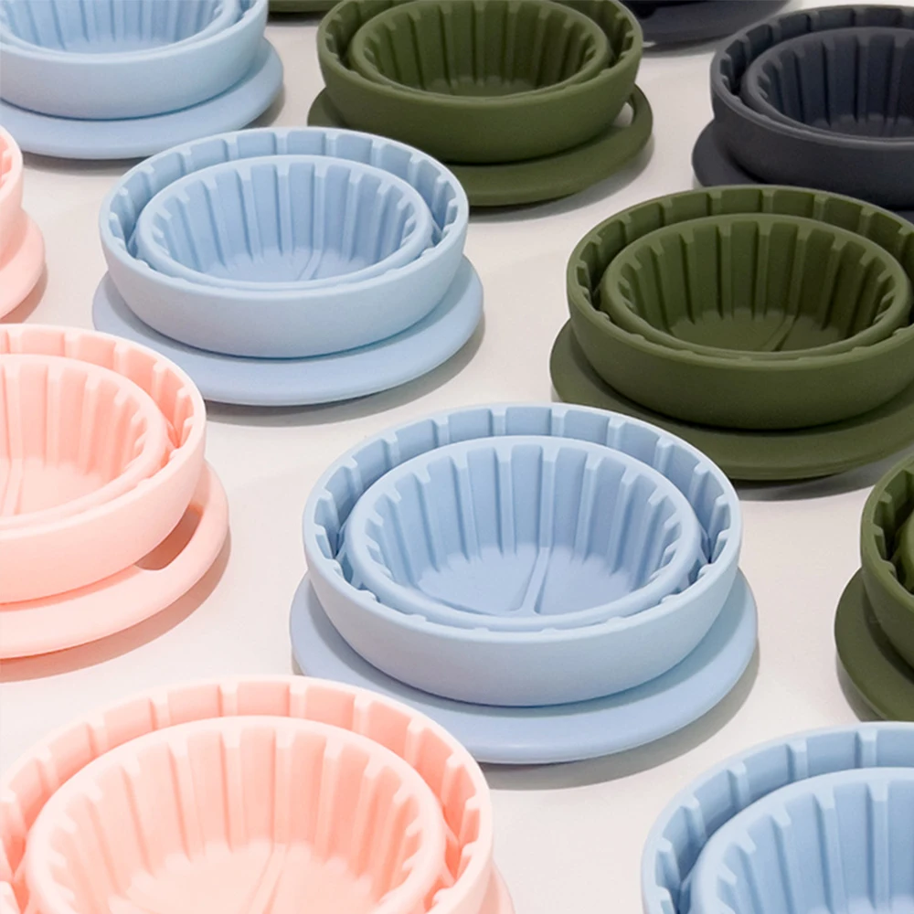 Складной многоразовый силиконовый кофейный капельный фильтр конус чашка для