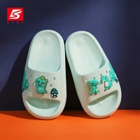 baasploa kids beach shoes cute cartoon dinosaur slippers for boys girls baby home bathroom soft sole flip flops children sandals
