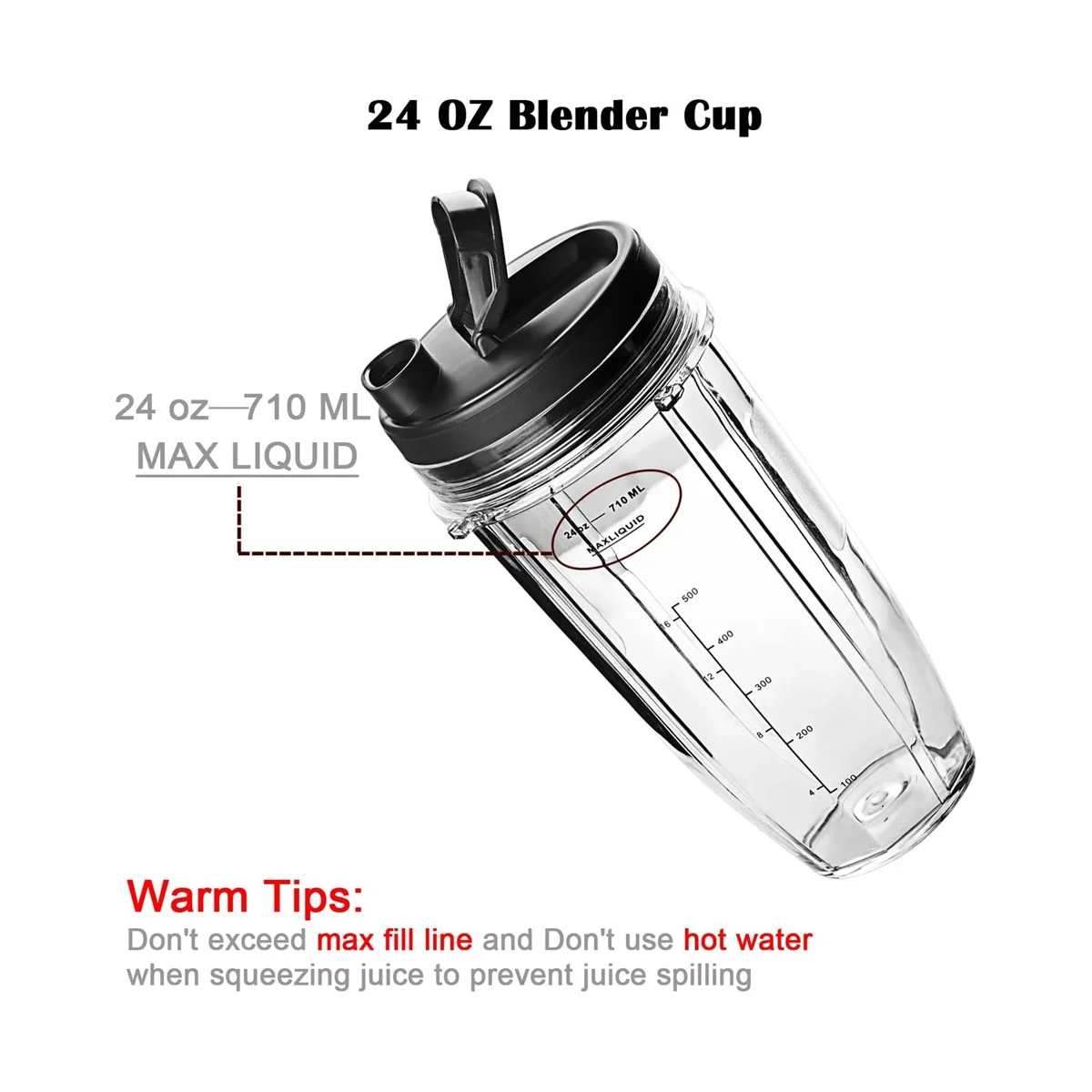 Блендер 24 унции чашка блендера с уплотнительной крышкой и чистящей щеткой