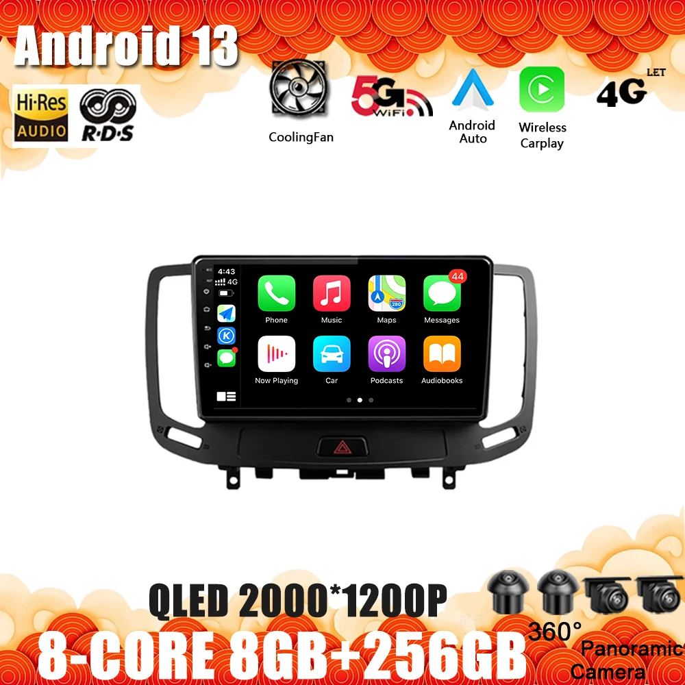 

Android 13 Car Radio Video Player GPS Navigation Multimedia Carplay 2Din DVD For Nissan Voor Infiniti G4 G25 G35 G37 2006 - 2013