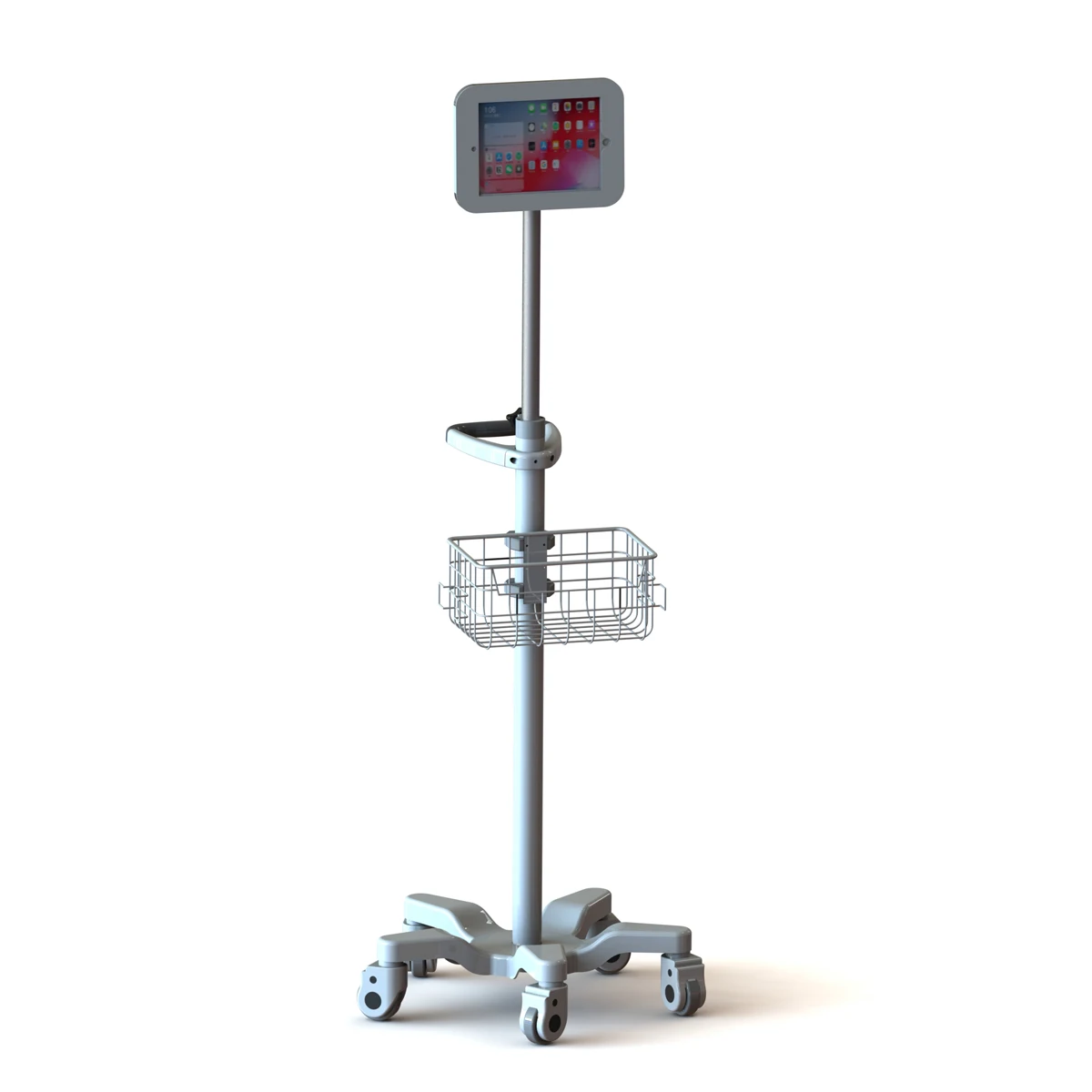 

Stainless Steel Rack Cart Medical Computer Trolley