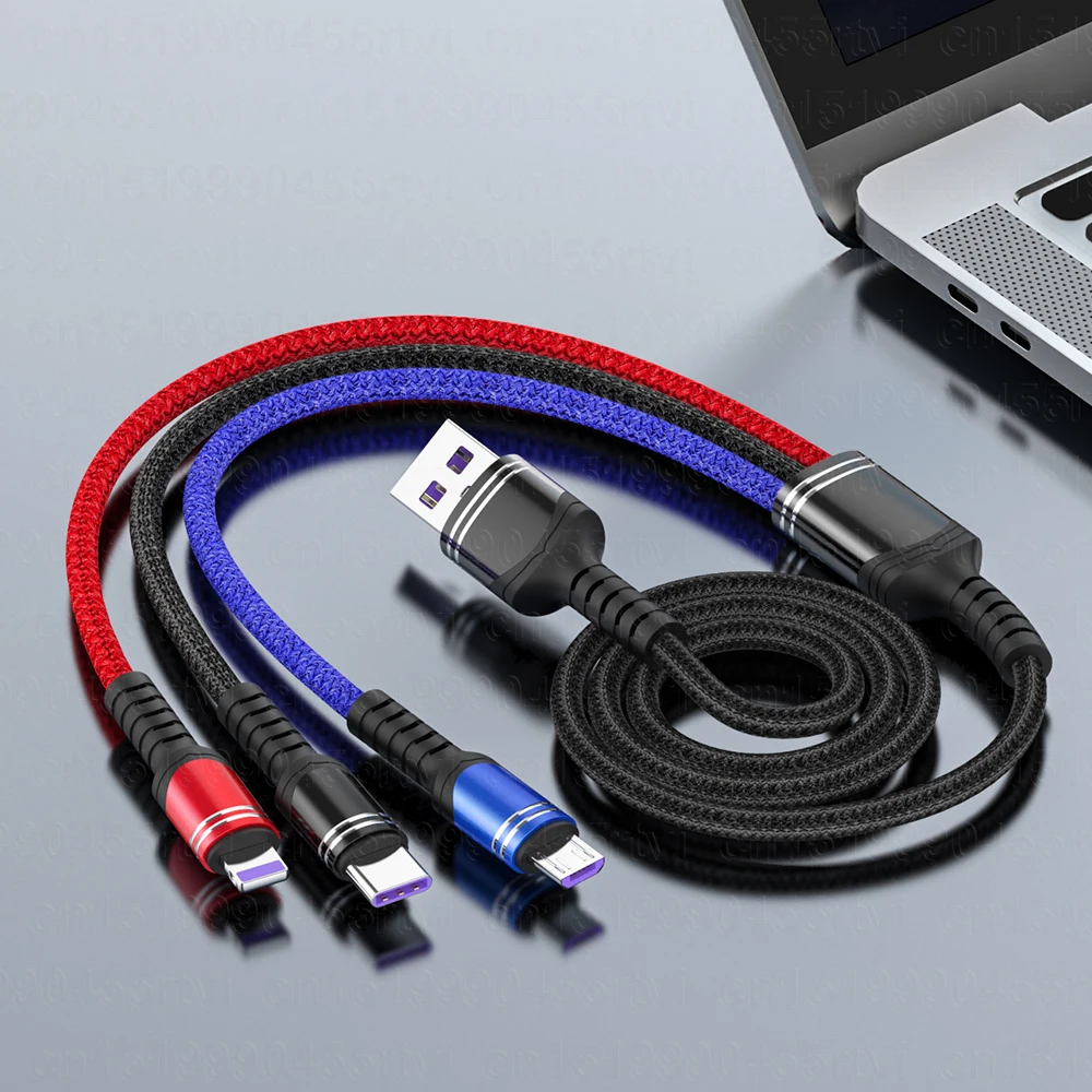 USB-кабель 3 в 1 6 А 66 Вт 2 для Huawei Samsung Xiaomi |