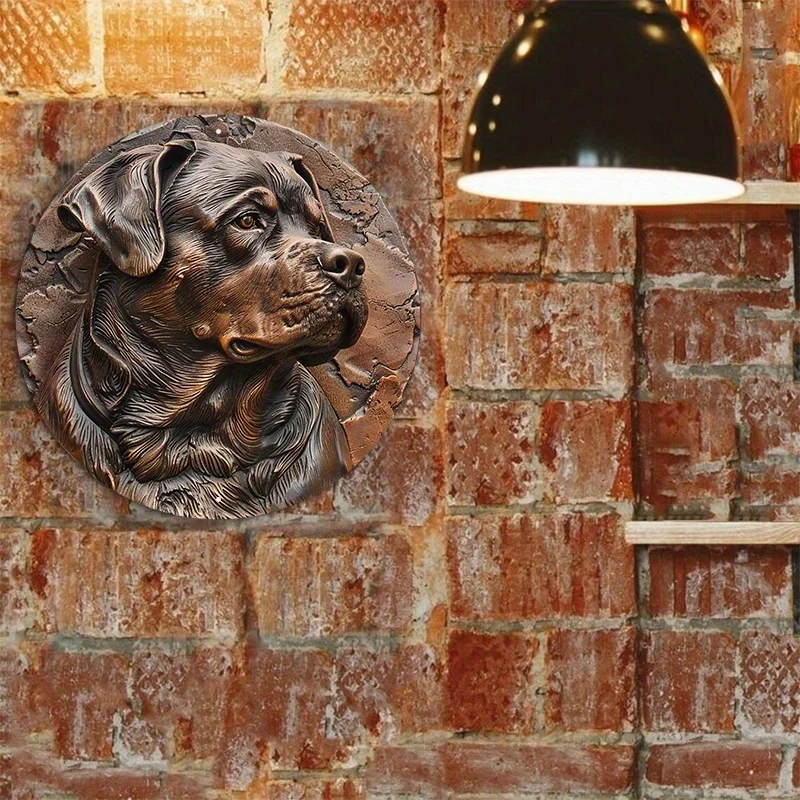 Скульптура ротвейлера из алюминиевой смолы