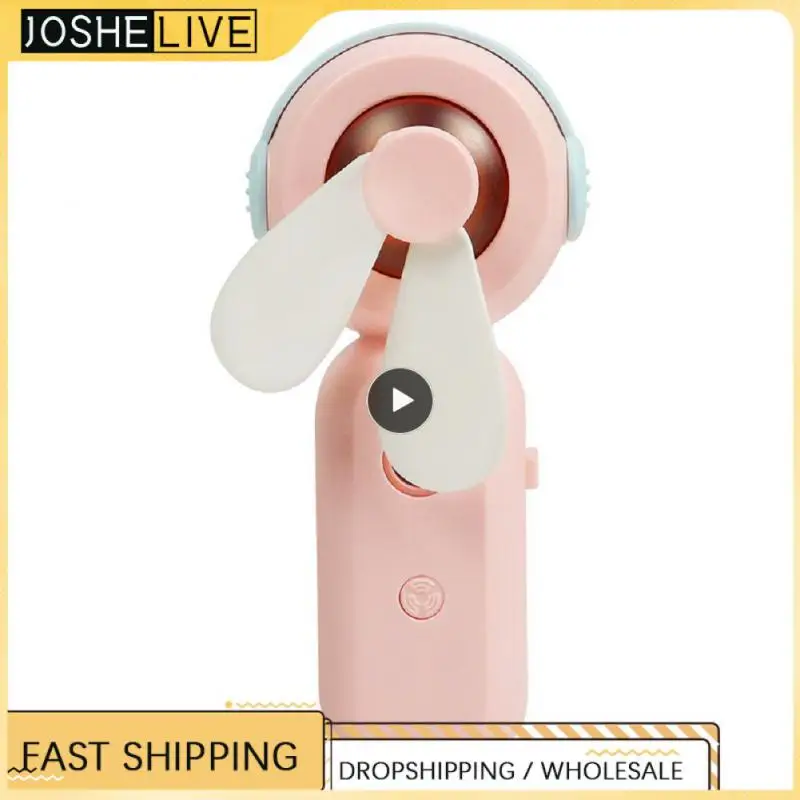 

Hand-held Spray Fans Long Endurance Low Power Consumption Foldable Cold Air Humidification Spray Pink Abs Fan Water Meter 84g