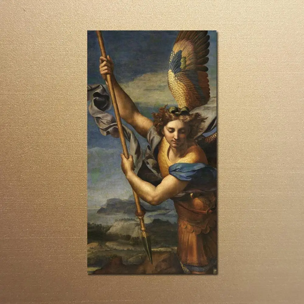 Классические настенные картины на холсте постер с изображением святого Михаила