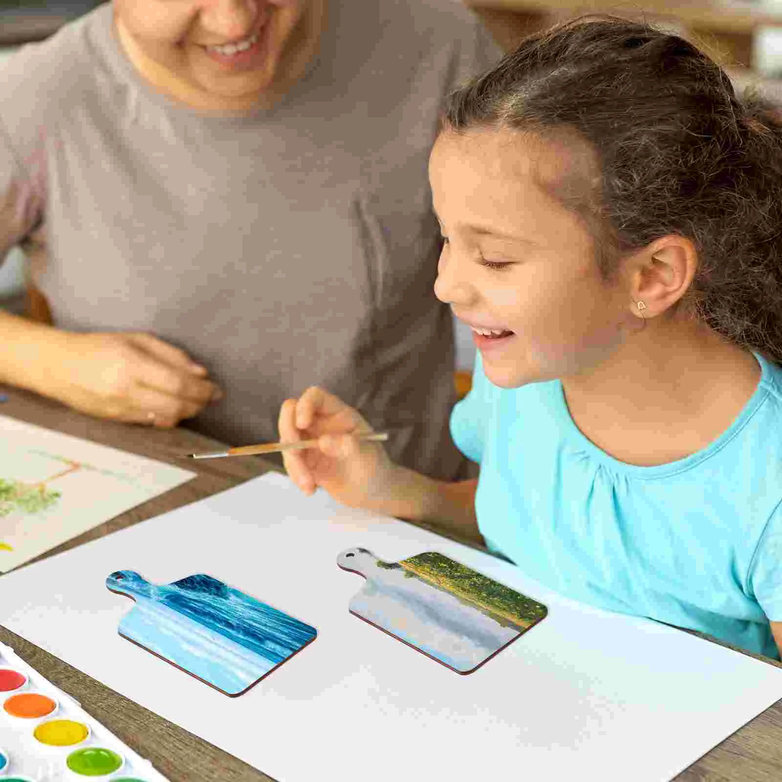 6 шт. подставка DIY деревянная разделочная доска детский стол подставки