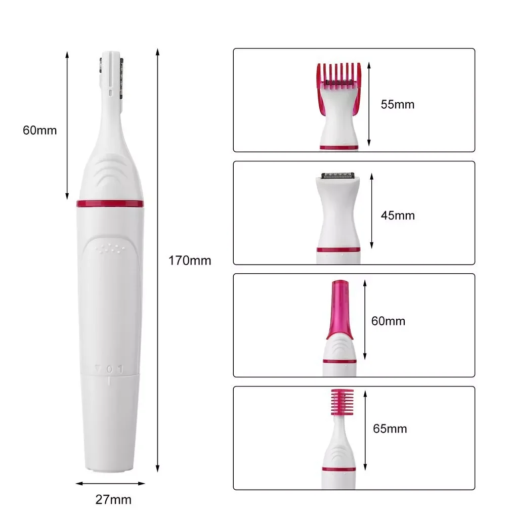 

5 in 1 Women Epilator Female Eyebrow Trimmer Lady Shaver For Hair Removal Shaving Machine Face depilador Bikini Depilatory P40