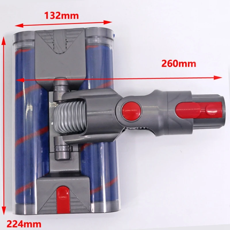 

Double Roller Brush Universal Electric Floor Brush Large Floor Brush Vacuum Cleaner Accessories For Dyson V7 V8 V10 V11