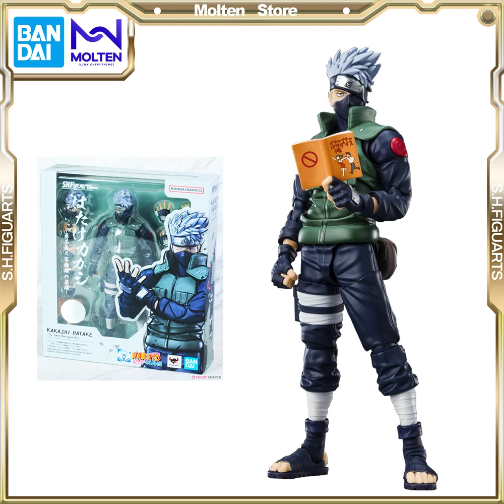 

BANDAI Original Naruto Shippuden S.H.Figuarts Kakashi Hatake The roaring hero of Sharingan Anime Action Figure Model Kit