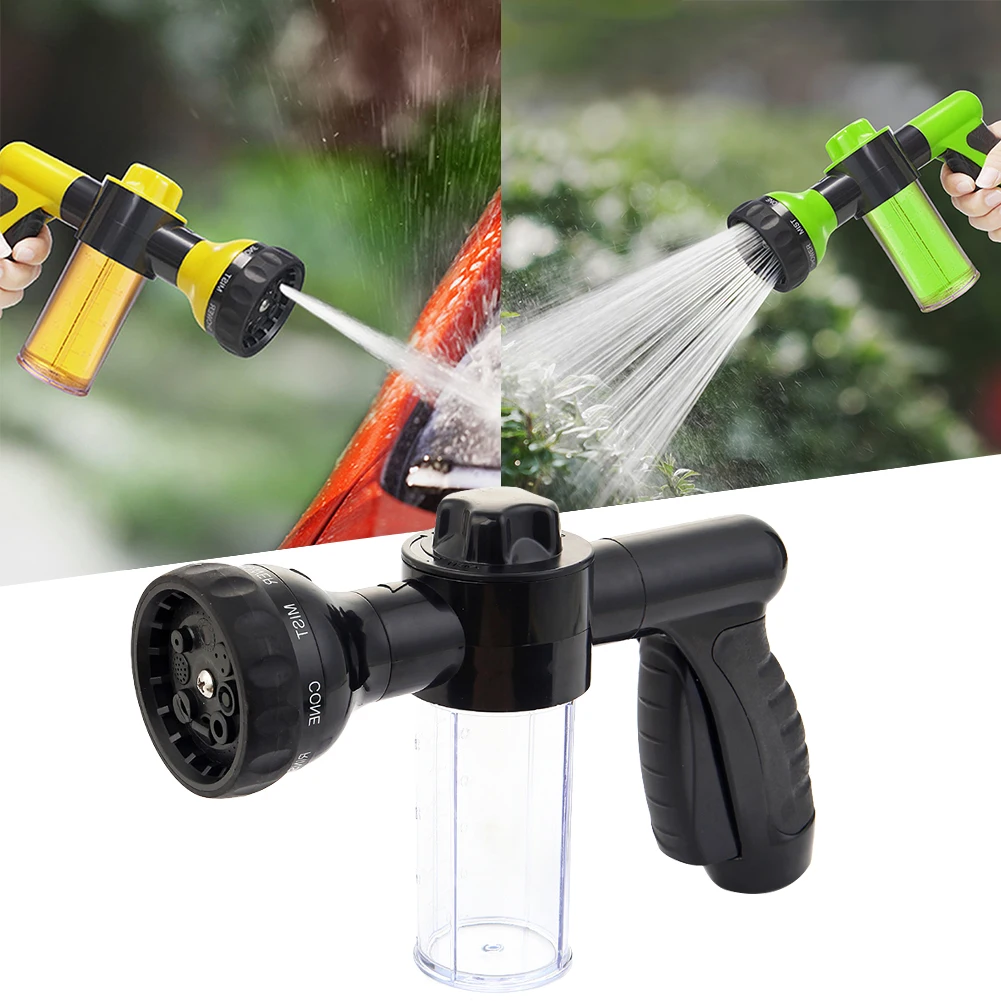 Nozzle Foam Gun 8 In 1 Jet Spray Gun Soap Dispenser Garden Watering Horse Dog Pet Animal Car Washing Tool