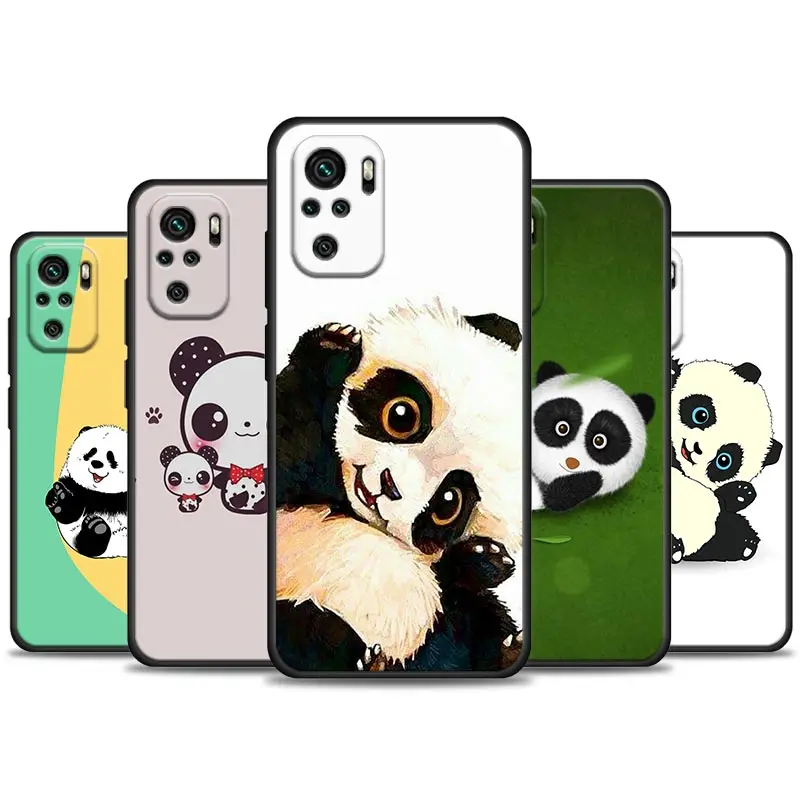 

Cute Cartoon Bear Panda Phone Case For Xiaomi Redmi Note 11 10 9 8 Pro 9S 8A 10S 11S Soft Cover For Redmi Note 8Pro 10Pro