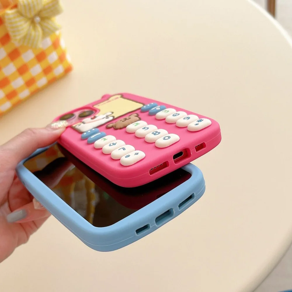 Чехол для телефона Happy Bear с 3D-ключом мультяшный силиконовый чехол пары подарочный