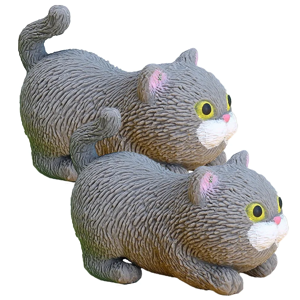

Restless Small Cat Toy Fidget Adults Squeeze Toys Miniature Animals Simulation Model Stress Kidcraft Playset