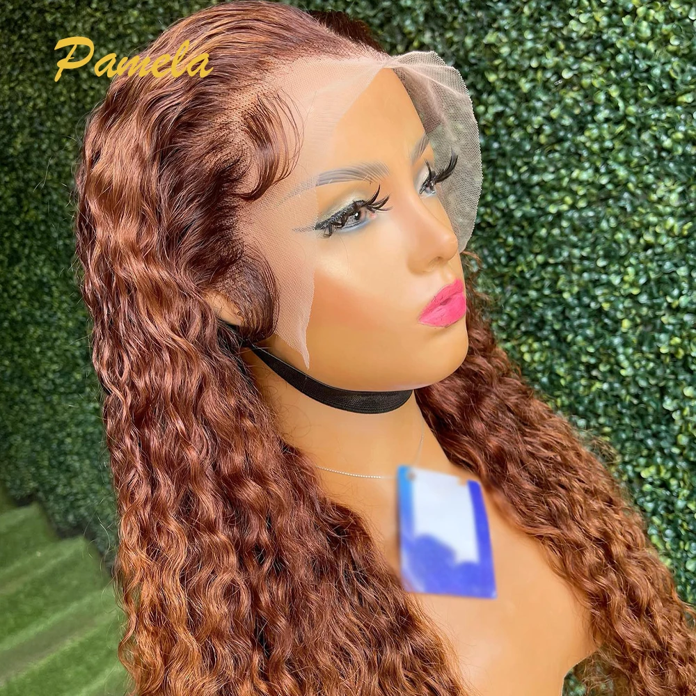 Фото Парик из 100% натуральных бразильских волос Lagos Hairline Ombre, кудрявый, с прозрачной кружевной передней частью 13x6, распродажа. №2