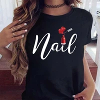 new colorful nail polish printed 3d women t shirt summer tee shirt femme tumblr tops tshirt casual female short sleeve clothes