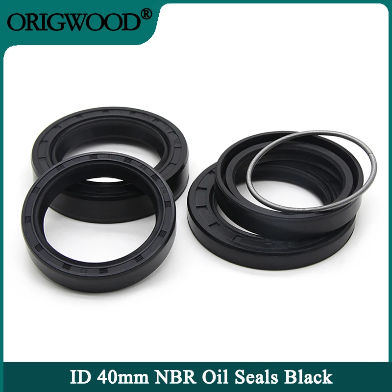 

NBR Oil Seal ID 40mm TC-40*50/52/55/58/60/62/64/68/70/75/80/85/90*5/7/8/10/12mm Nitrile Rubber Shaft Double Lip Oil Seals Gasket