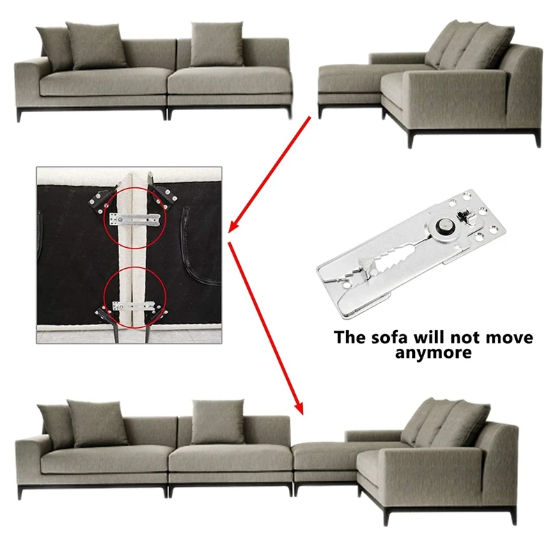 

Секционное соединение для дивана с защелкой, соединитель для мебели, Соединитель с защелкой для дивана, крепление для мебели