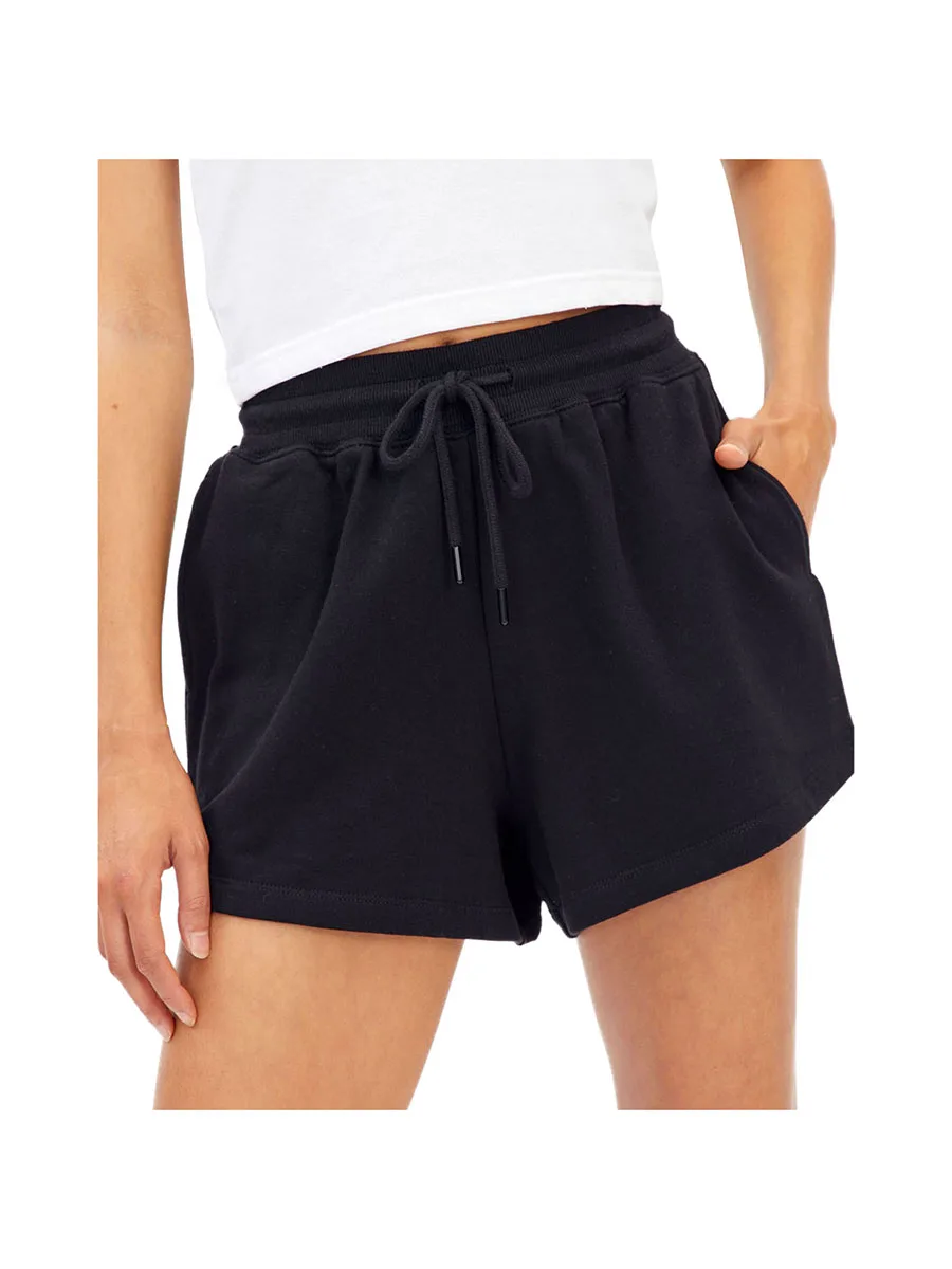 

Женские шорты на лето, повседневные спортивные шорты с высокой талией и завязками, свободные шорты для тренировок и йоги с карманами