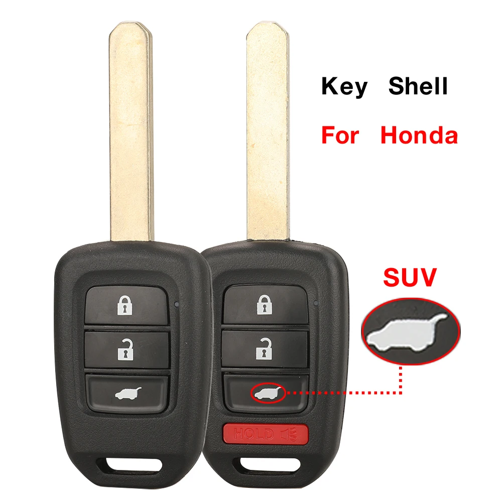 Jingyuqin 3/4 кнопки дистанционный ключ корпус для Honda Accord CR-V FIT XRV VEZEL CITY JAZZ CIVIC HRV FRV SUV кнопки дистанционный ключ брелок