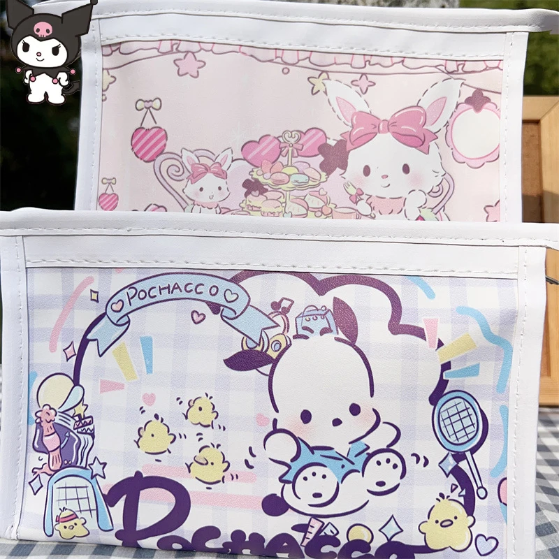 

Kawaii Sanrio, Hello Kitty Cinnamoroll Kuromi My Melody мультяшная сумка для карандашей в стиле аниме, вместительная Студенческая сумка для хранения канцелярских принадлежностей
