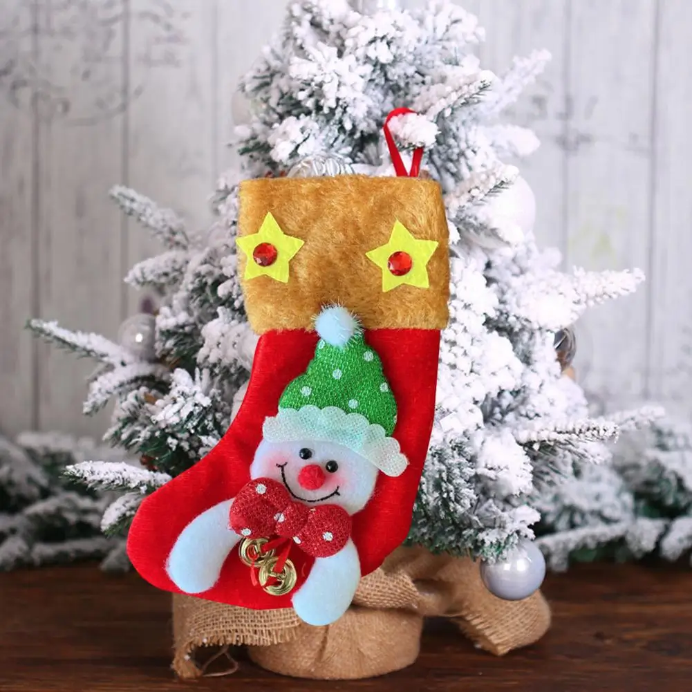 

Festival Prop Tear Resistant Santa Claus Christmas Plaid Socks Elk for Party