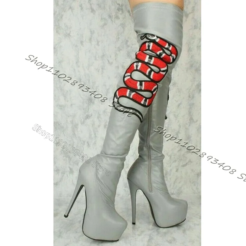 Женские зимние ботинки на молнии с круглым носком