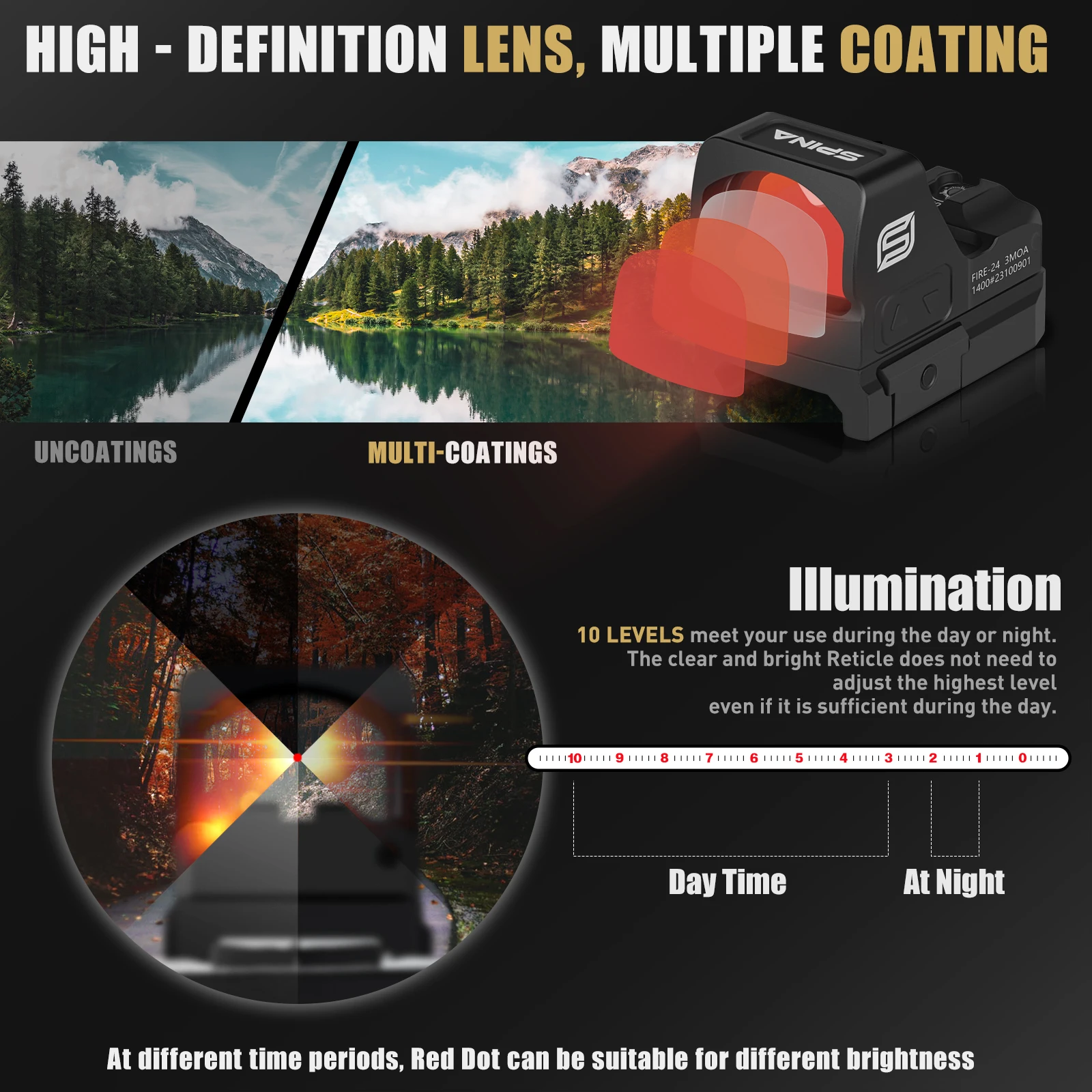 Рисунок 2 - SPINA OPTICS HD 3MOA красная точка