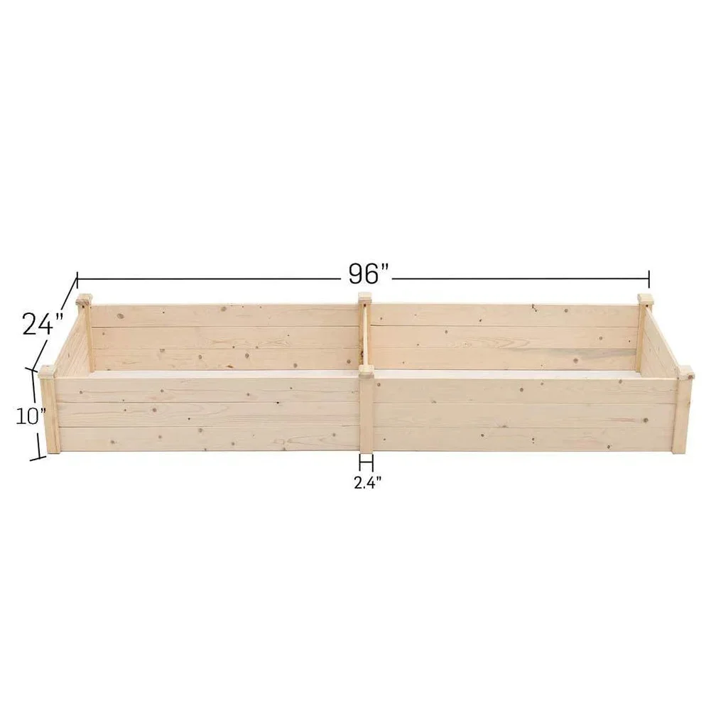 Поднятая садовая кровать раздельный деревянный ящик для цветов открытый патио