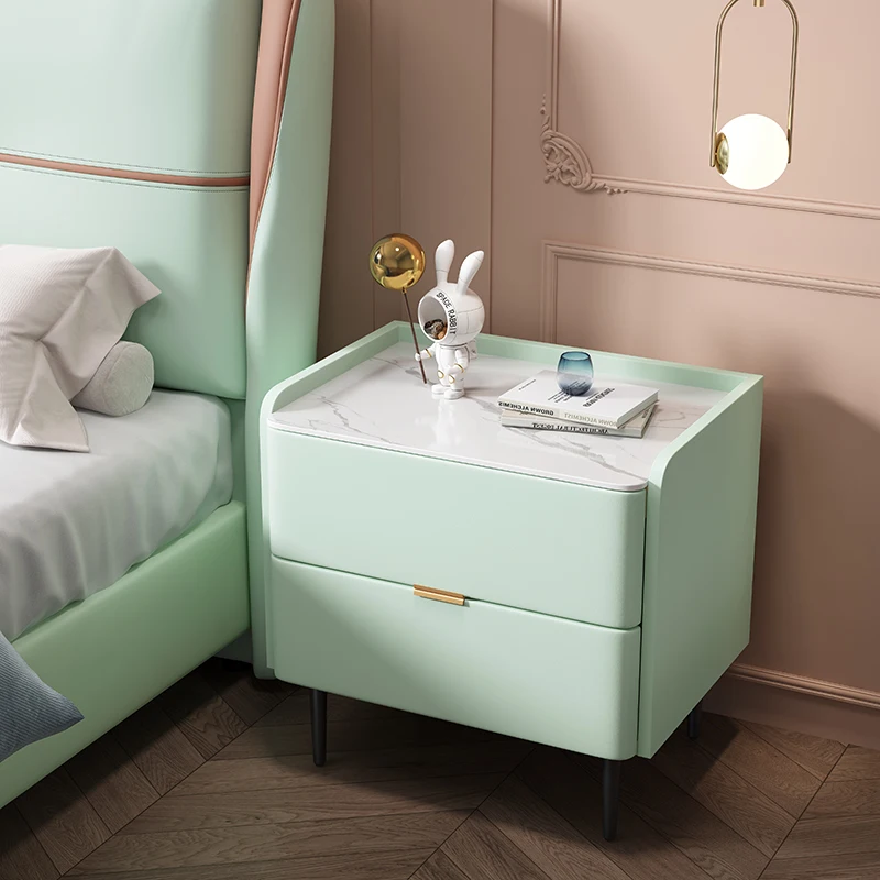 

Wooden Bedside Table Mute Industrial Modern Narrow Complete Storage End Auxiliary Tables Table De Chevets Apartment Furniture
