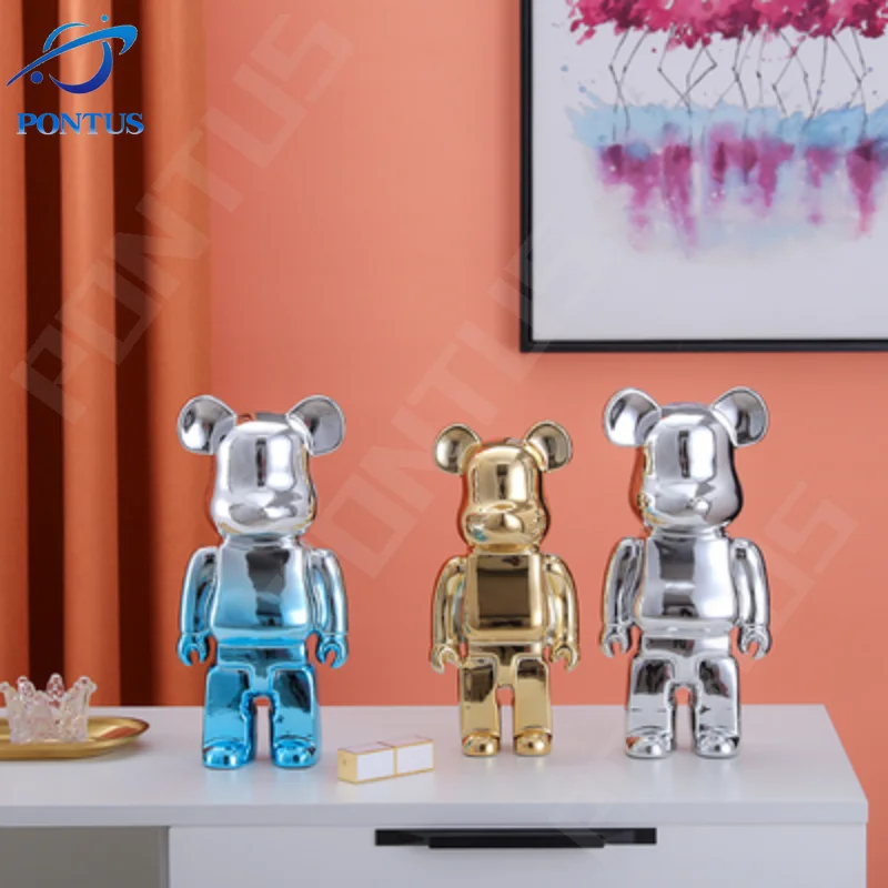 

Статуя медведя Bearbrick, скульптуры высокого качества, фигурные украшения, декор для гостиной, статуэтки для домашнего декора, предметы интерьера и офиса