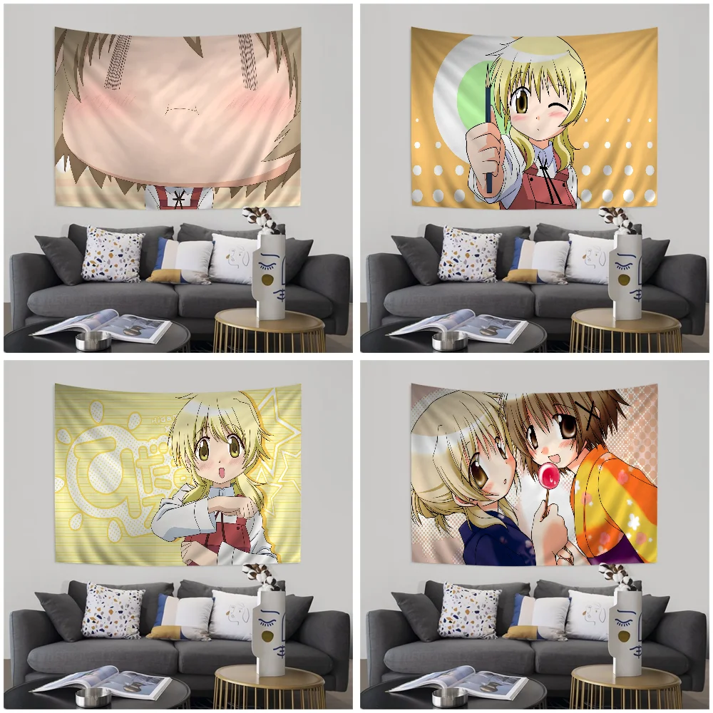 H-Hidamari S-Sketch Japanese Anime Tapestry Indian Buddha Wall Decoration Witchcraft Bohemian Hippie Hanging Sheets