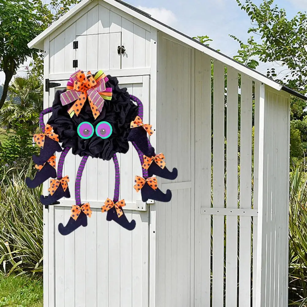 

Reusable Spider Decoration Halloween Spider Door Hanging Decoration Soft Cloth Cartoon Multi-legs Spider Wall Decor Wreath Party